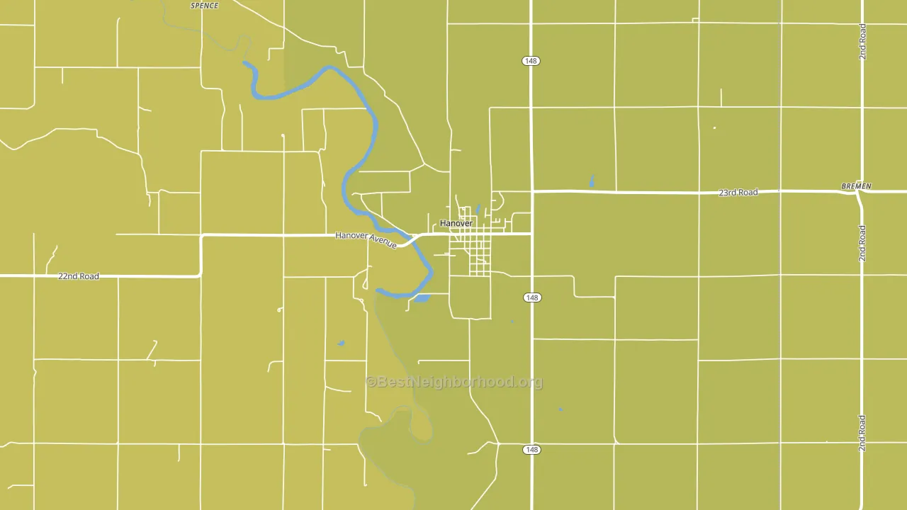 Hanover, KS block-group voter-turnout map