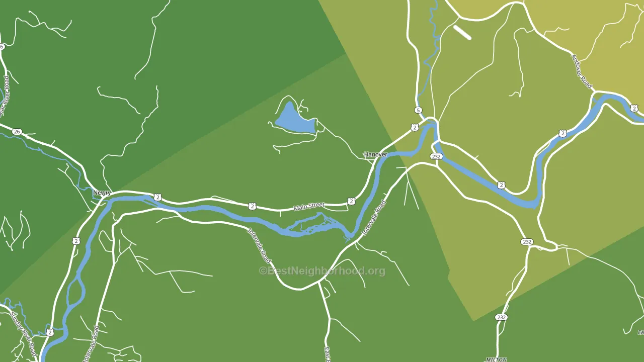 Hanover, ME block-group voter-turnout map