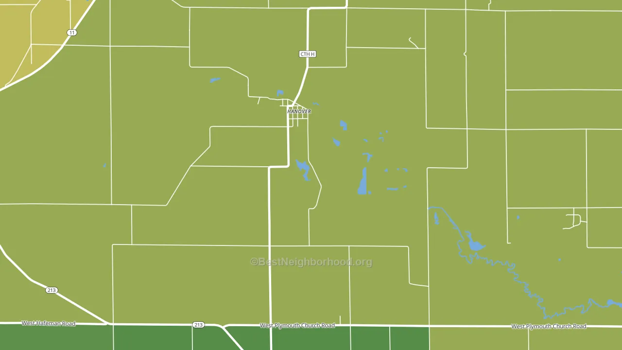 Hanover, WI block-group voter-turnout map