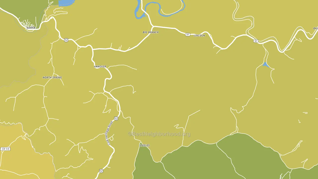 Hanover, WV block-group voter-turnout map