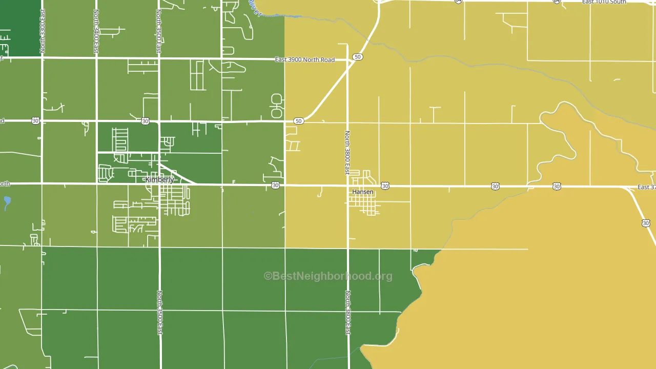 Hansen, ID block-group voter-turnout map