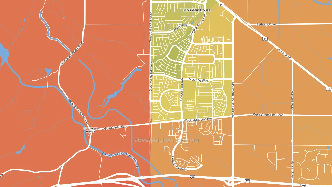 Hansen, Mountain House, CA block-group voter-turnout map