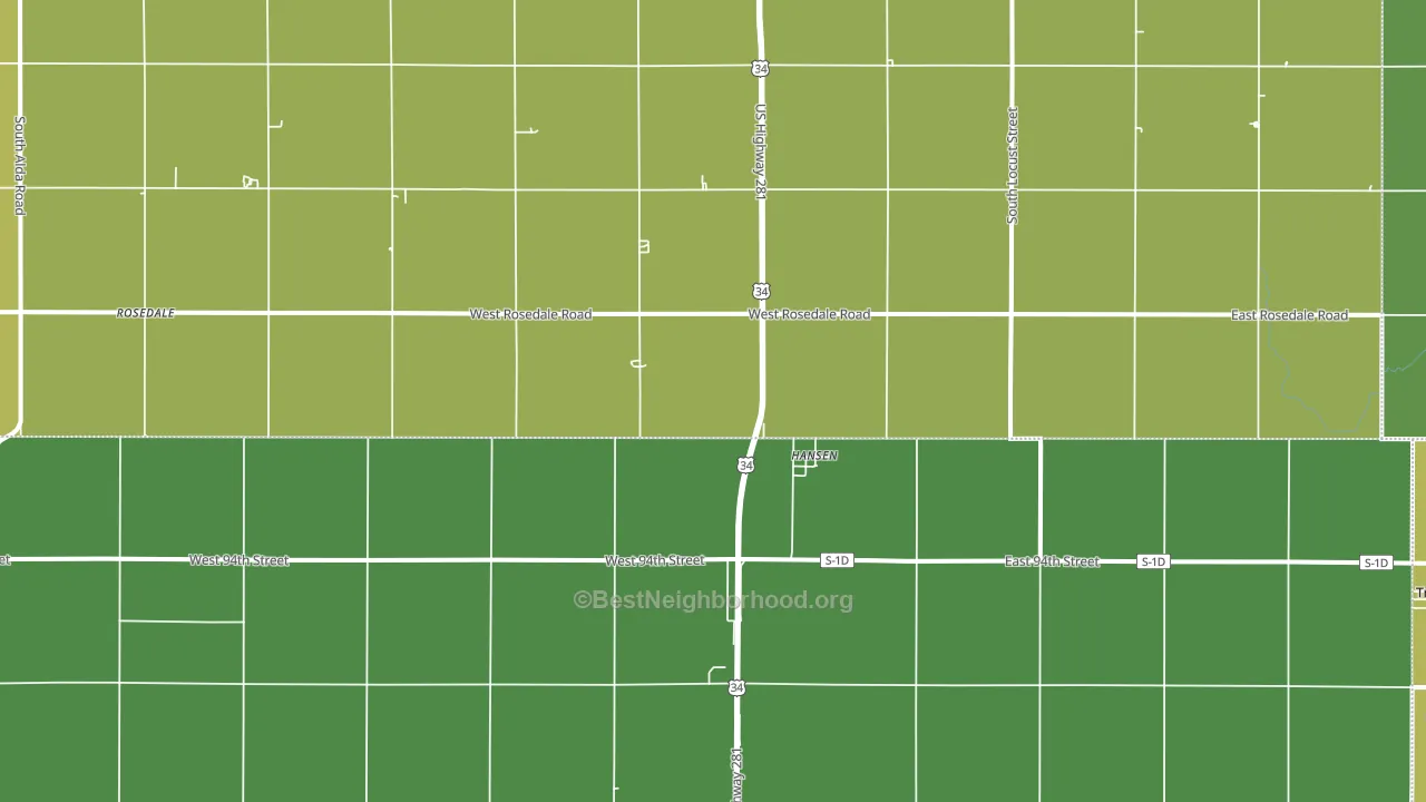 Hansen, NE block-group voter-turnout map
