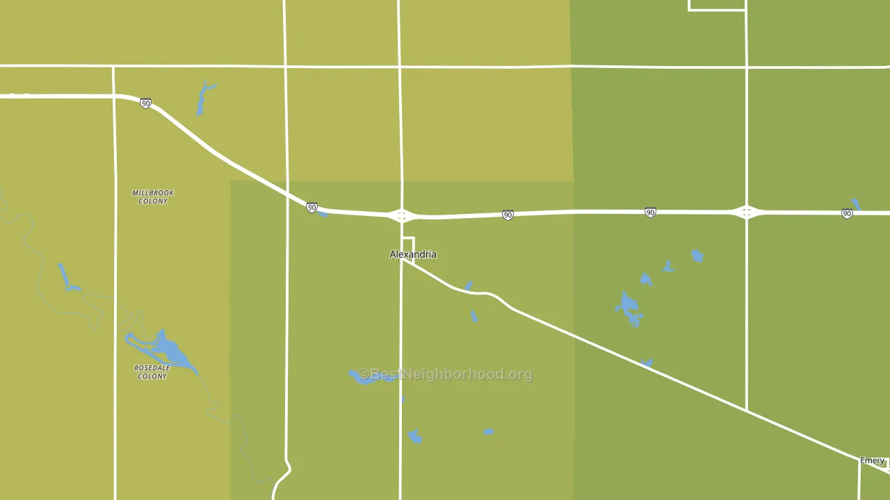 Hanson County, SD block-group voter-turnout map