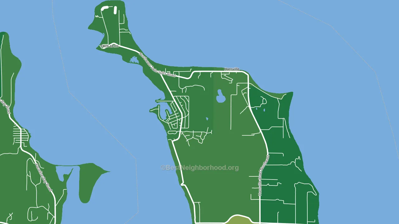 Hansville, WA block-group voter-turnout map