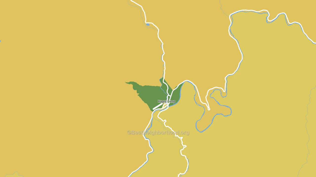 Happy Camp, CA block-group voter-turnout map