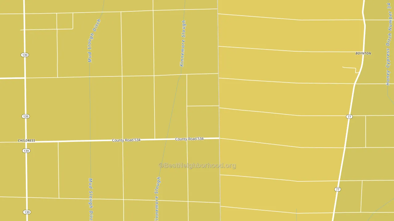 Happy Corners, AR block-group voter-turnout map