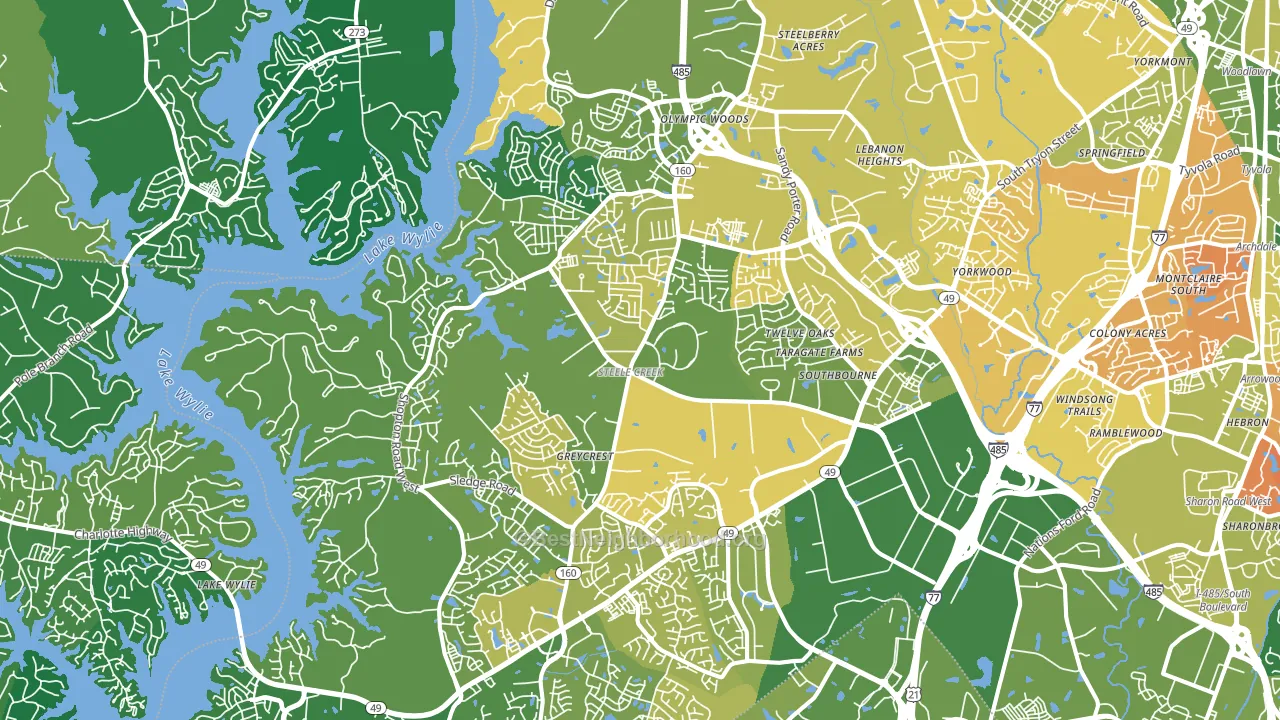 Harbor House, Charlotte, NC block-group voter-turnout map