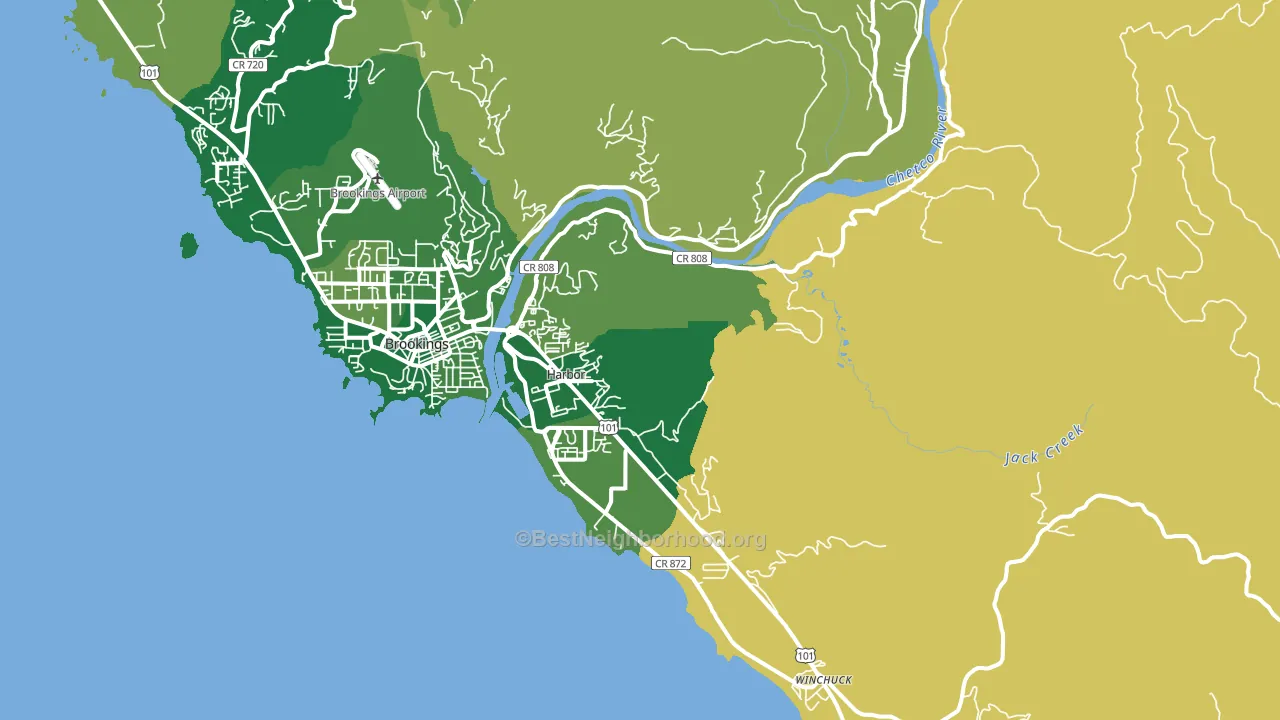 Harbor, OR block-group voter-turnout map