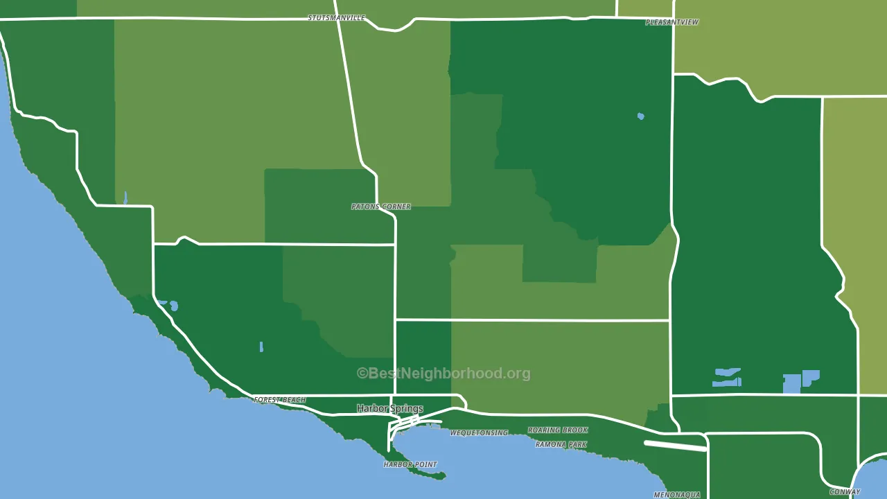 Harbor Springs, MI block-group voter-turnout map
