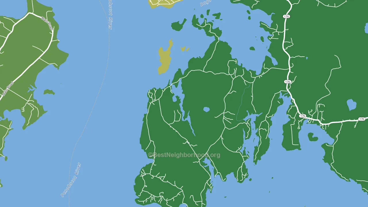 Harborside, ME block-group voter-turnout map