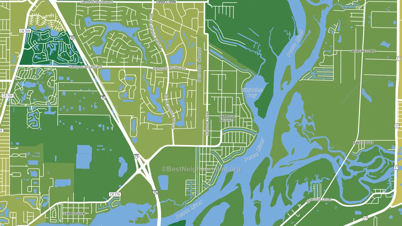 Harbour Heights, FL block-group voter-turnout map