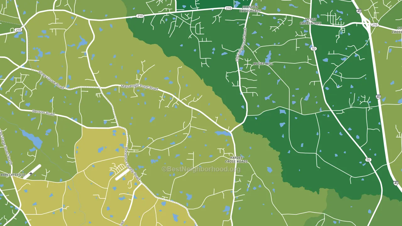 Hardee Cross Roads, NC block-group voter-turnout map