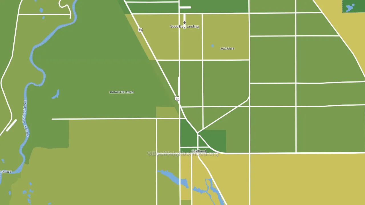 Hardeetown, FL block-group voter-turnout map