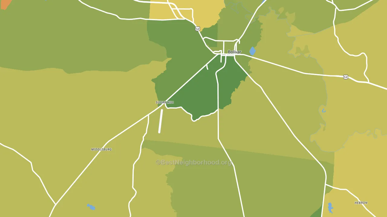 Hardeman County, TN block-group voter-turnout map