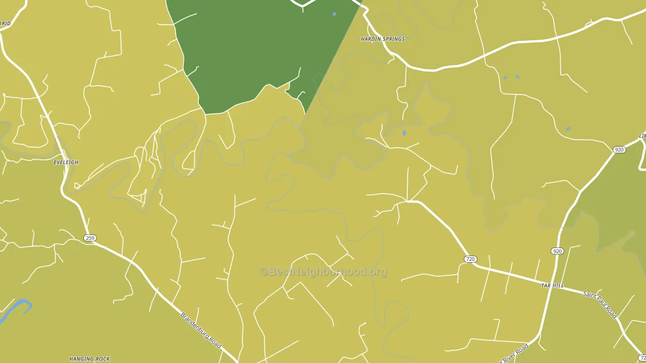 Hardin Springs, KY block-group voter-turnout map