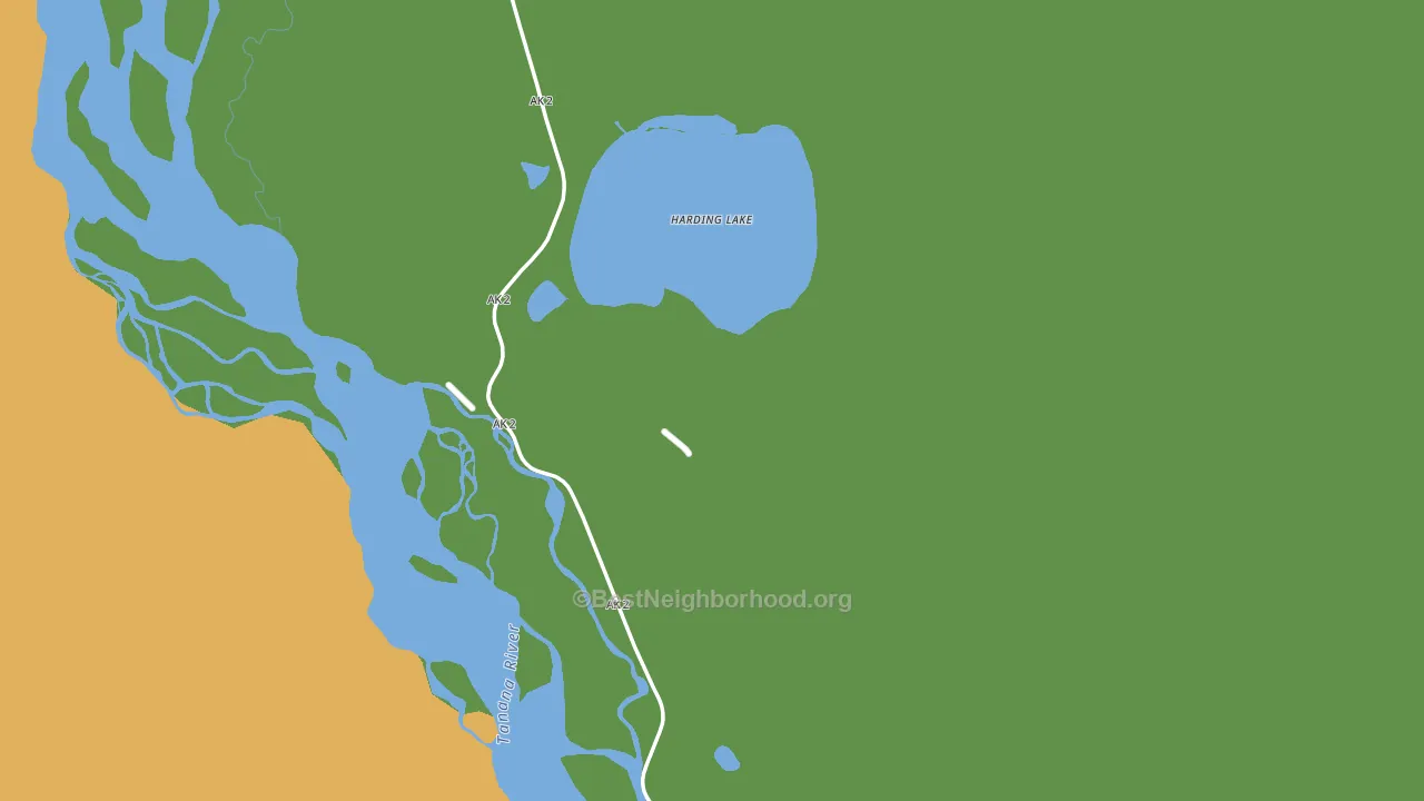 Harding-Birch Lakes, AK block-group voter-turnout map