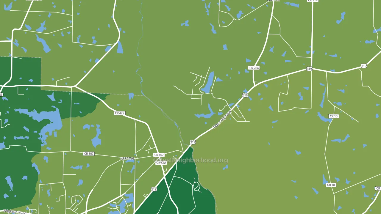 Harding, GA block-group voter-turnout map
