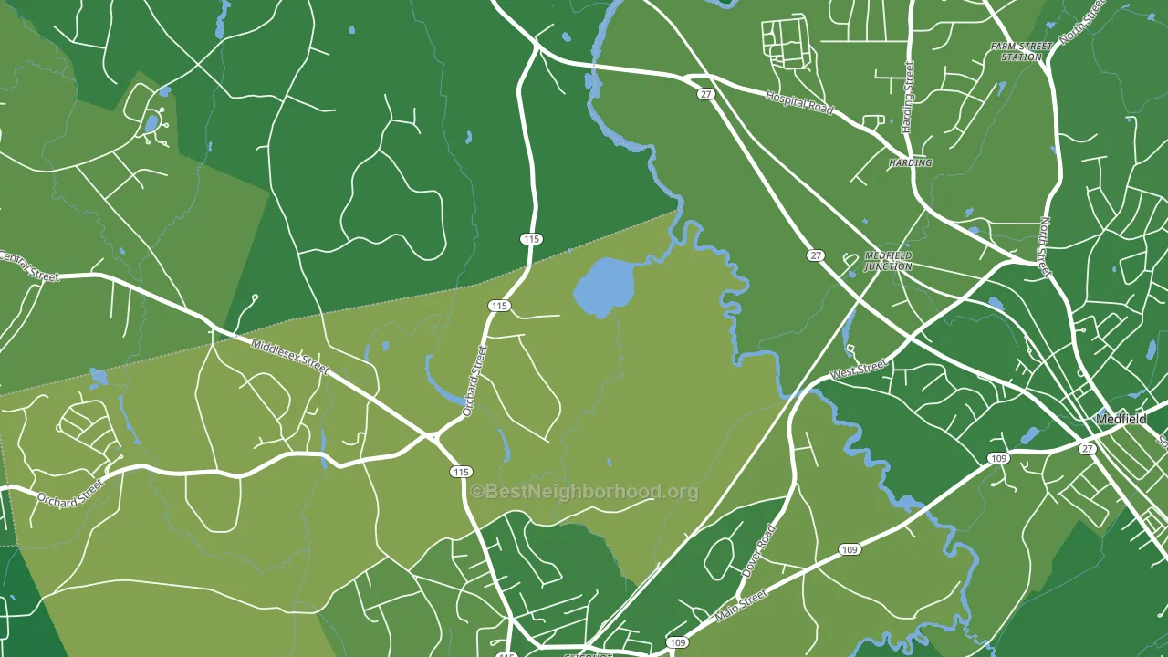 Harding, MA block-group voter-turnout map