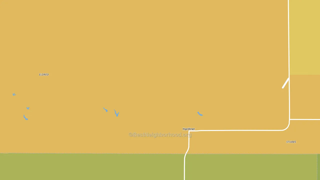 Hardtner, KS block-group voter-turnout map