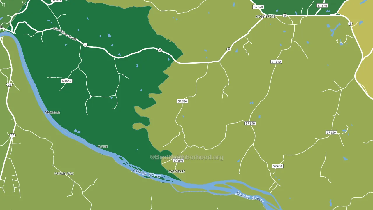 Hardware, VA block-group voter-turnout map