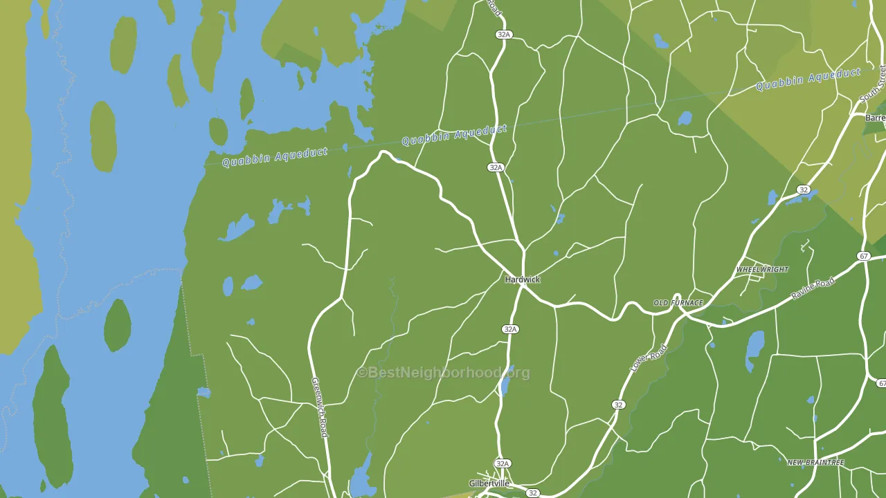 Hardwick, MA block-group voter-turnout map
