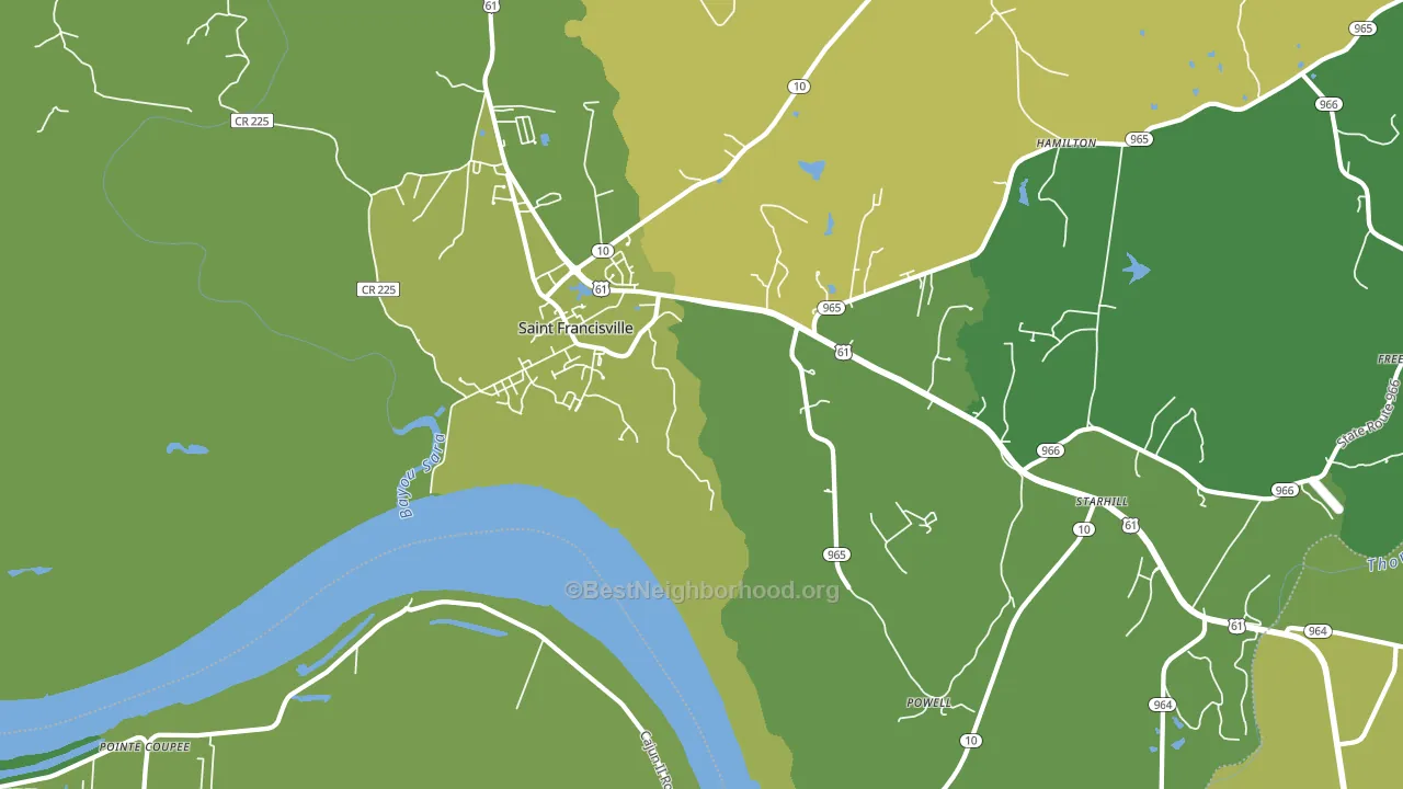 Hardwood, LA block-group voter-turnout map