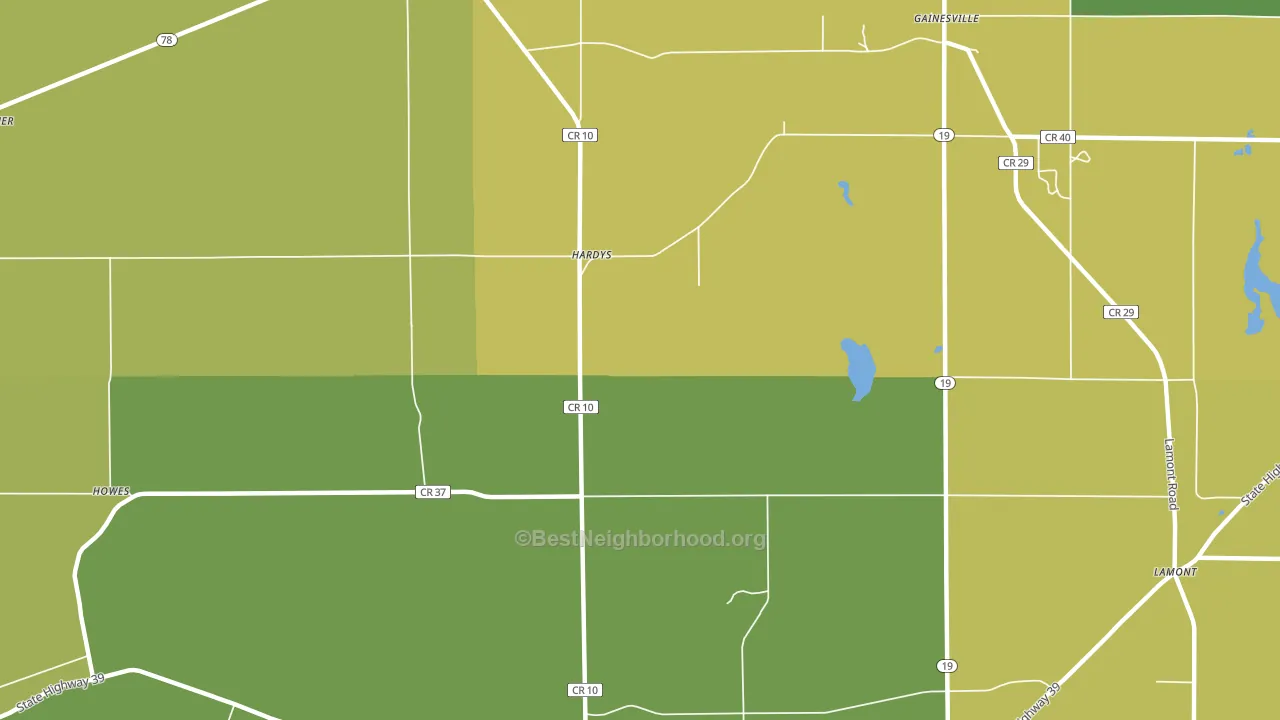 Hardys, NY block-group voter-turnout map