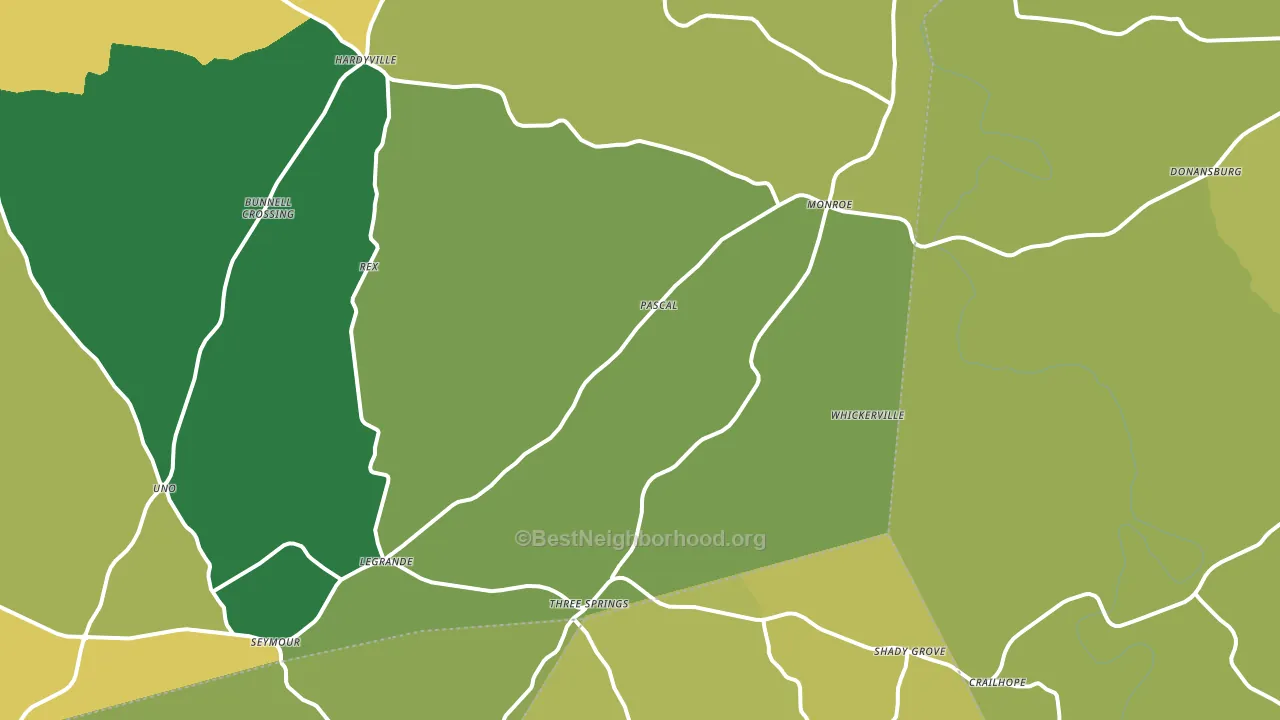 Hardyville, KY block-group voter-turnout map