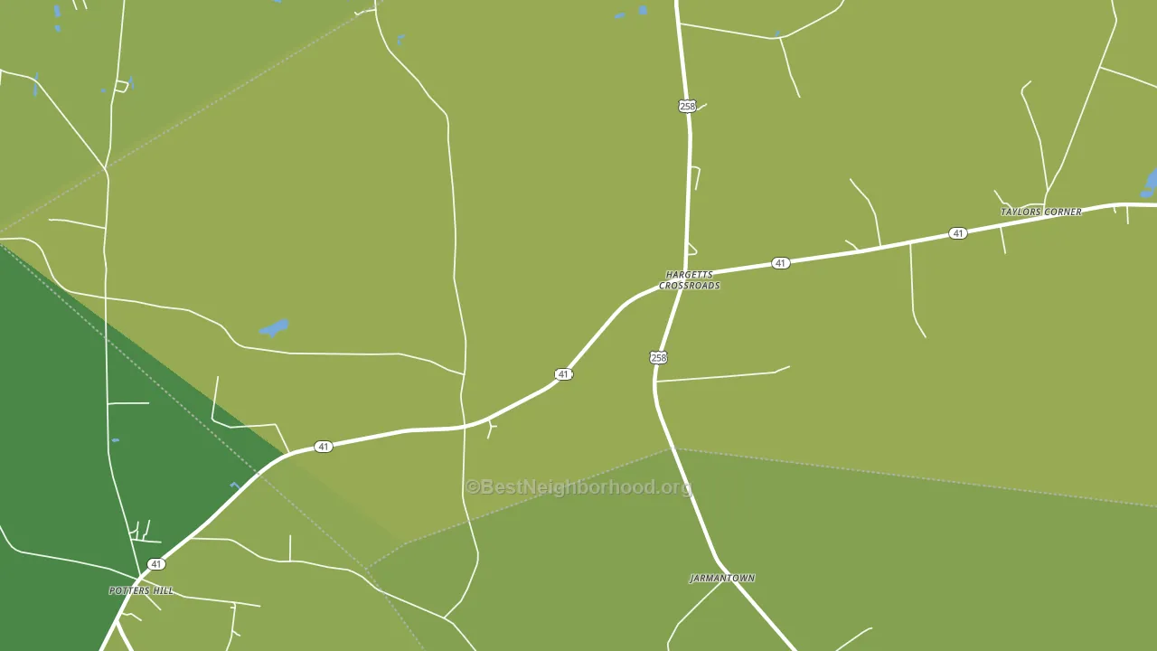 Hargetts Crossroads, NC block-group voter-turnout map