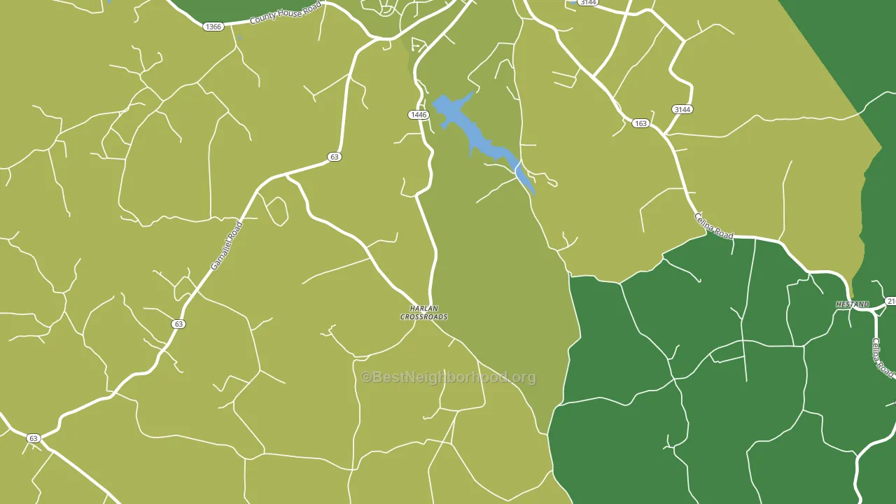 Harlan Crossroads, KY block-group voter-turnout map