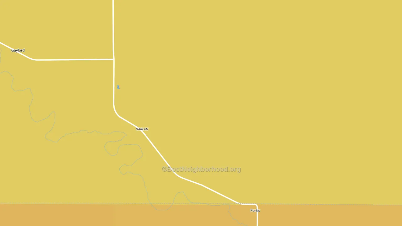 Harlan, KS block-group voter-turnout map
