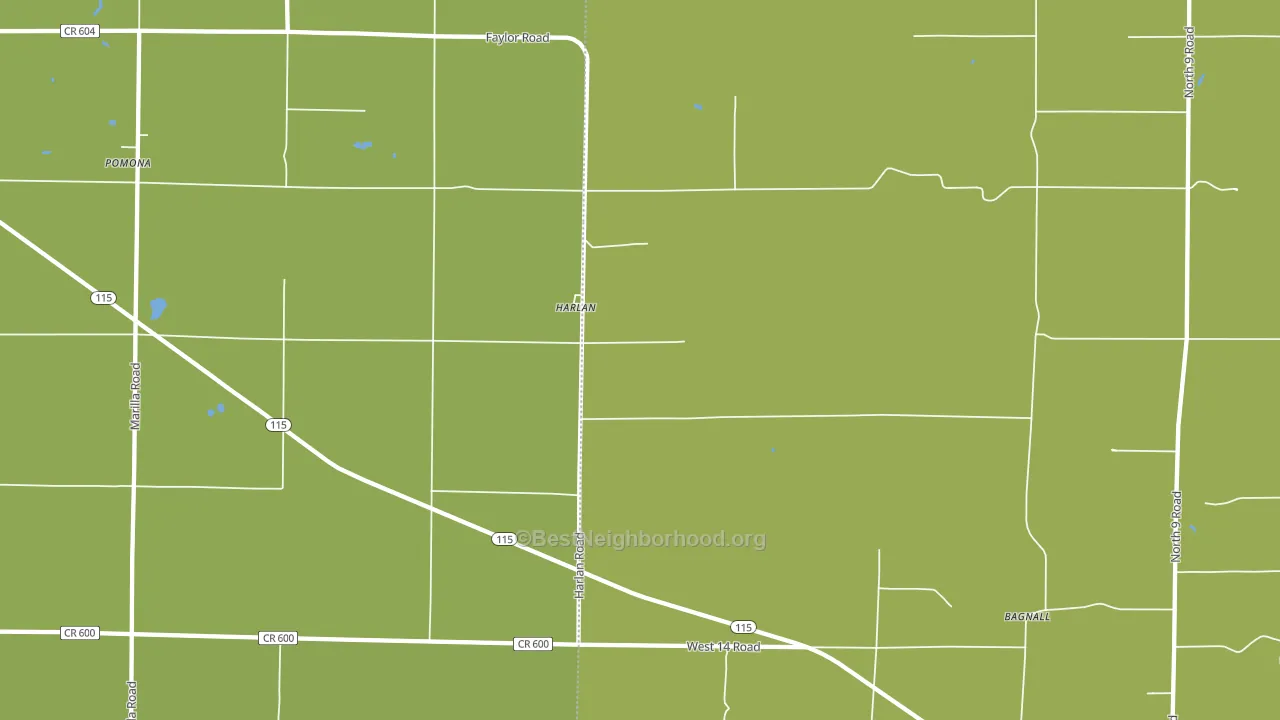 Harlan, MI block-group voter-turnout map