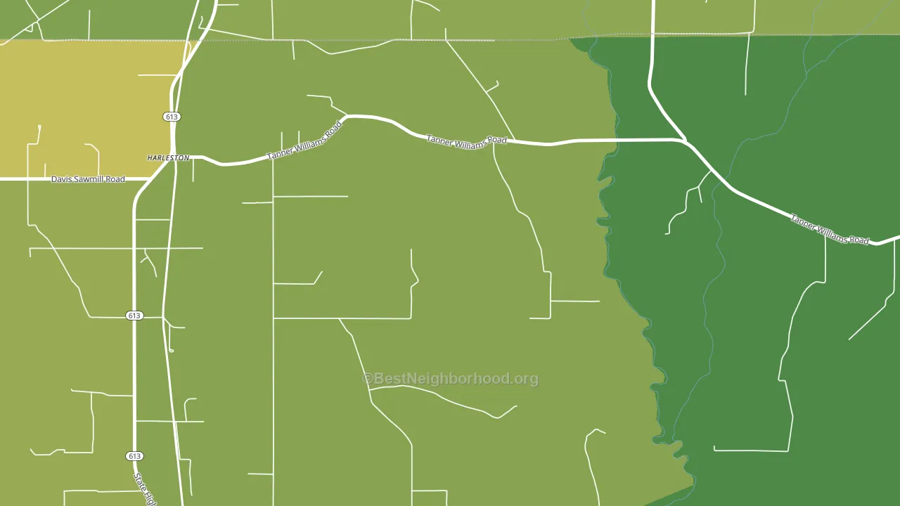 Harleston, MS block-group voter-turnout map