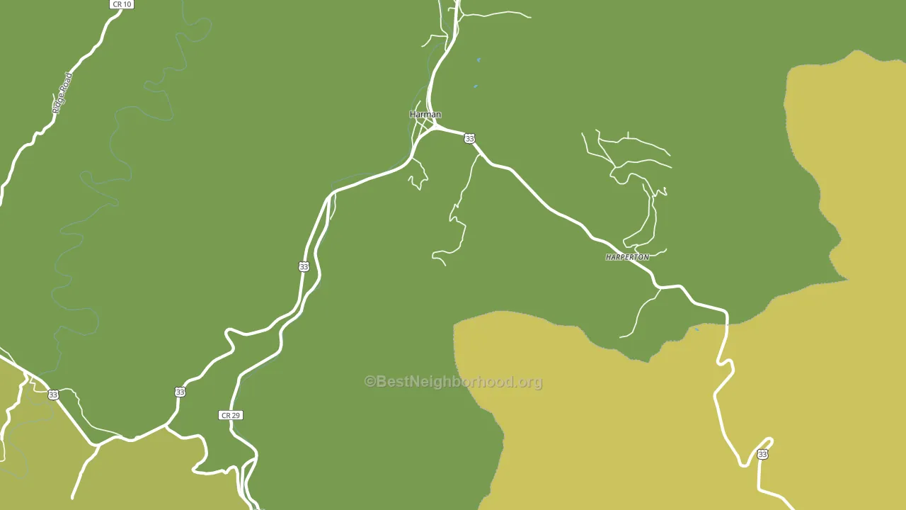 Harman, WV block-group voter-turnout map