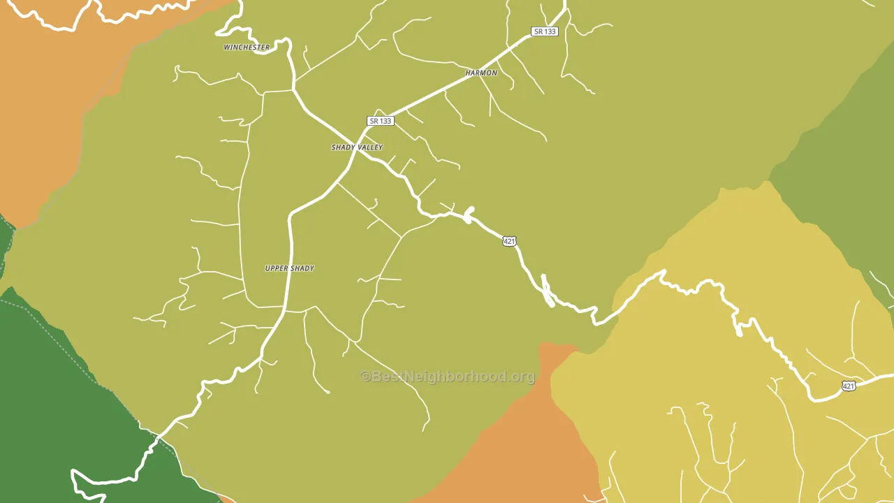Harmon, TN block-group voter-turnout map