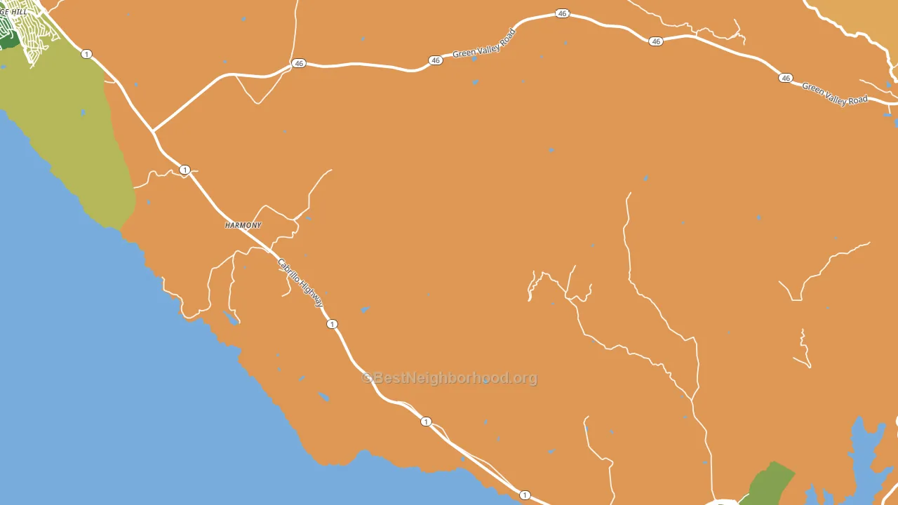Harmony, CA block-group voter-turnout map