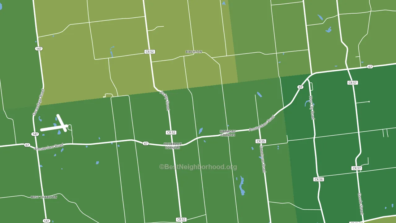 Harmony Corners, NY block-group voter-turnout map