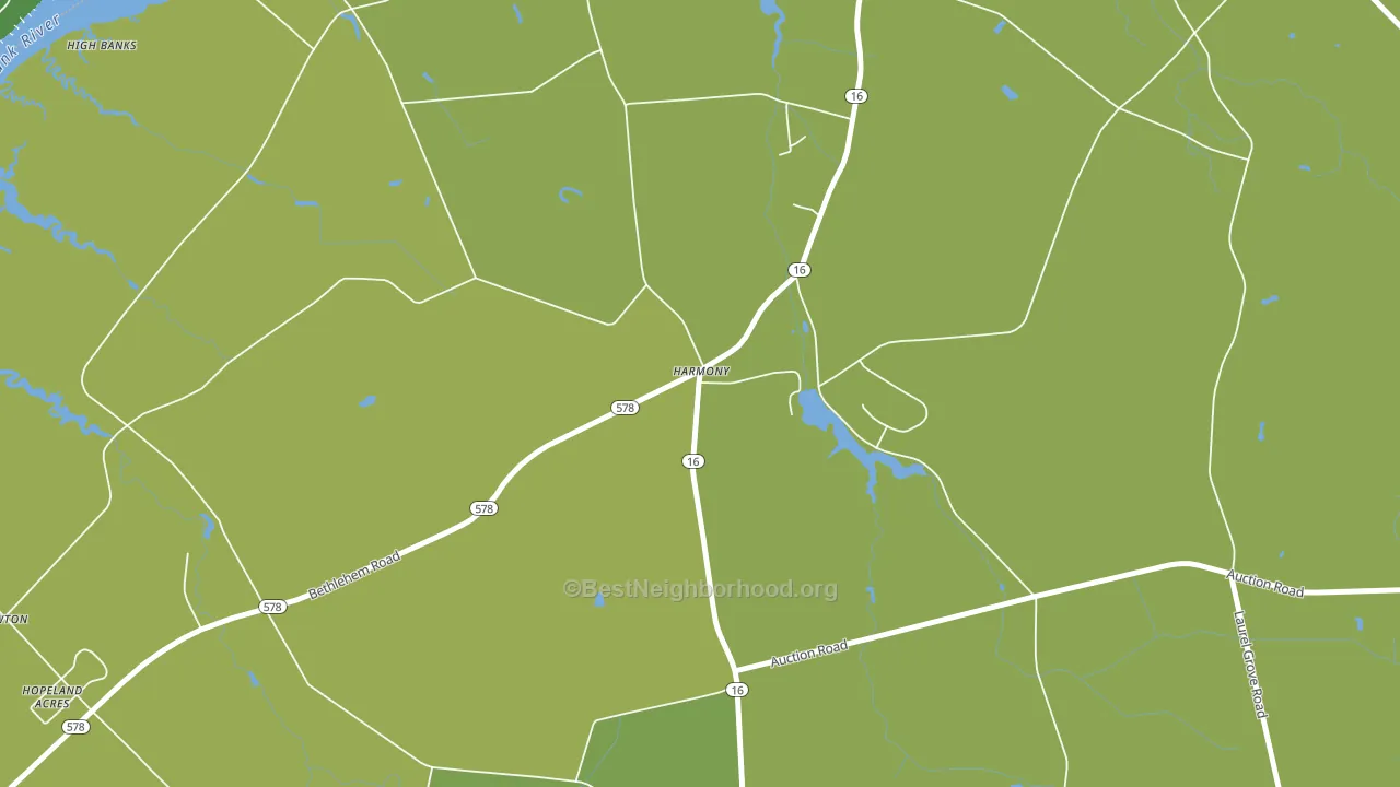 Harmony, MD block-group voter-turnout map
