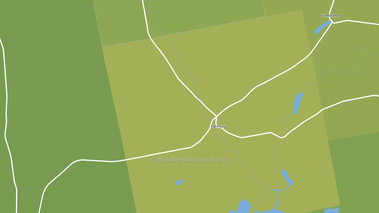 Harmony, ME block-group voter-turnout map