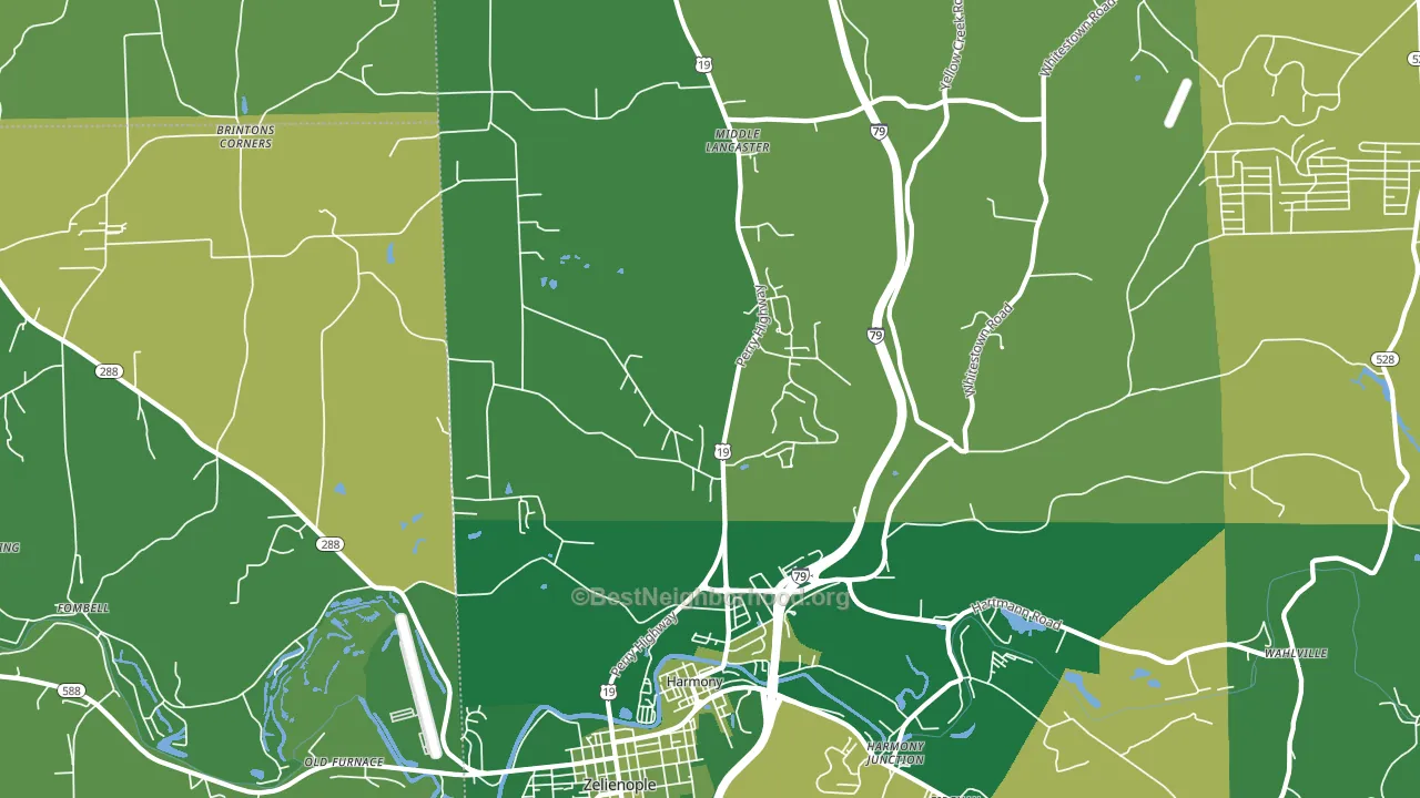 Harmony, PA block-group voter-turnout map