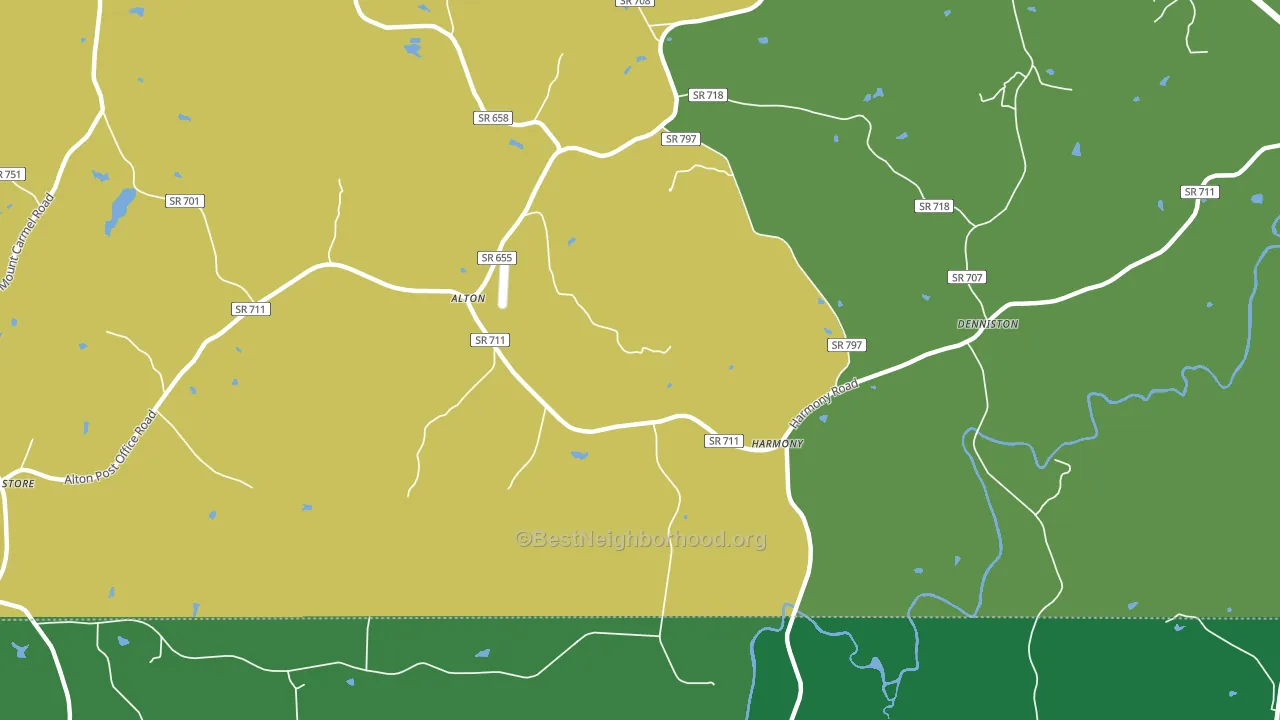 Harmony, VA block-group voter-turnout map