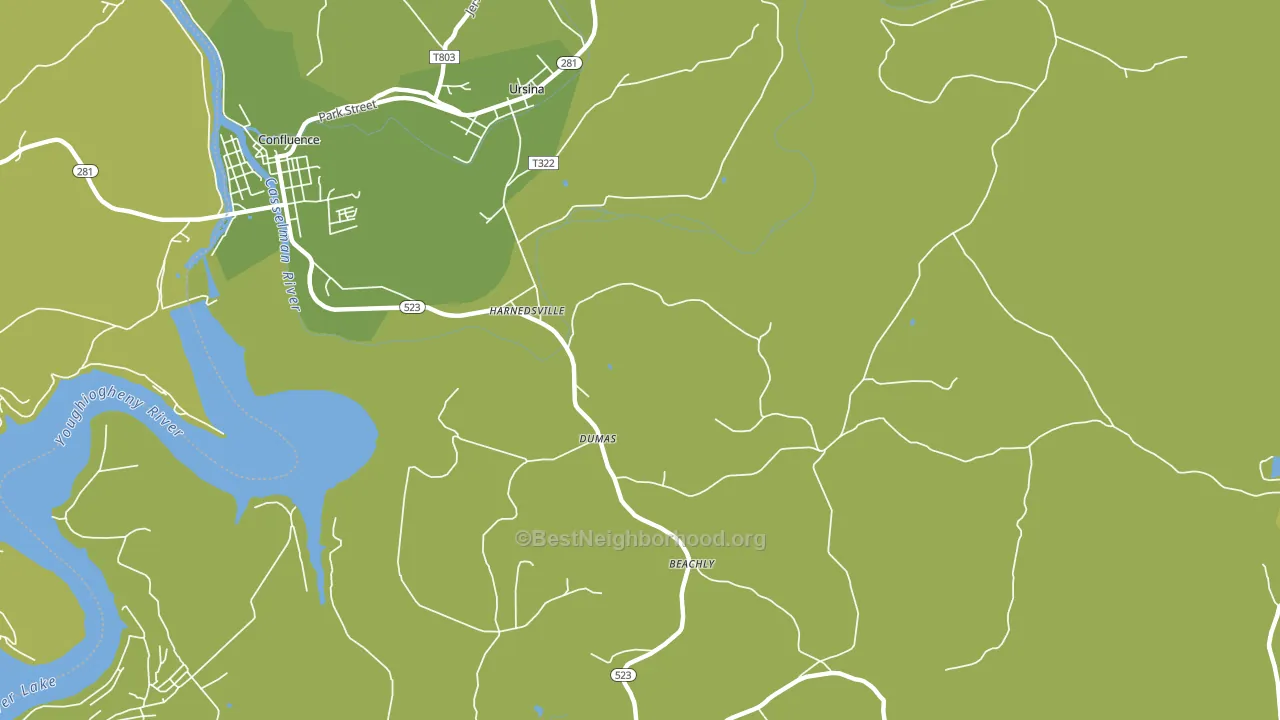 Harnedsville, PA block-group voter-turnout map
