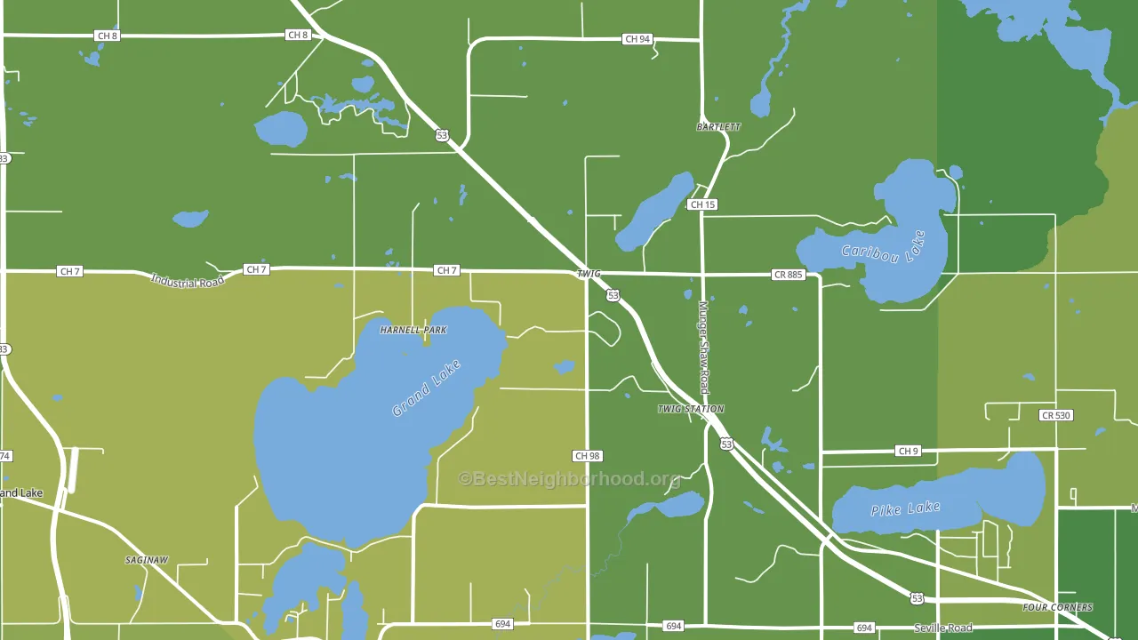 Harnell Park, MN block-group voter-turnout map