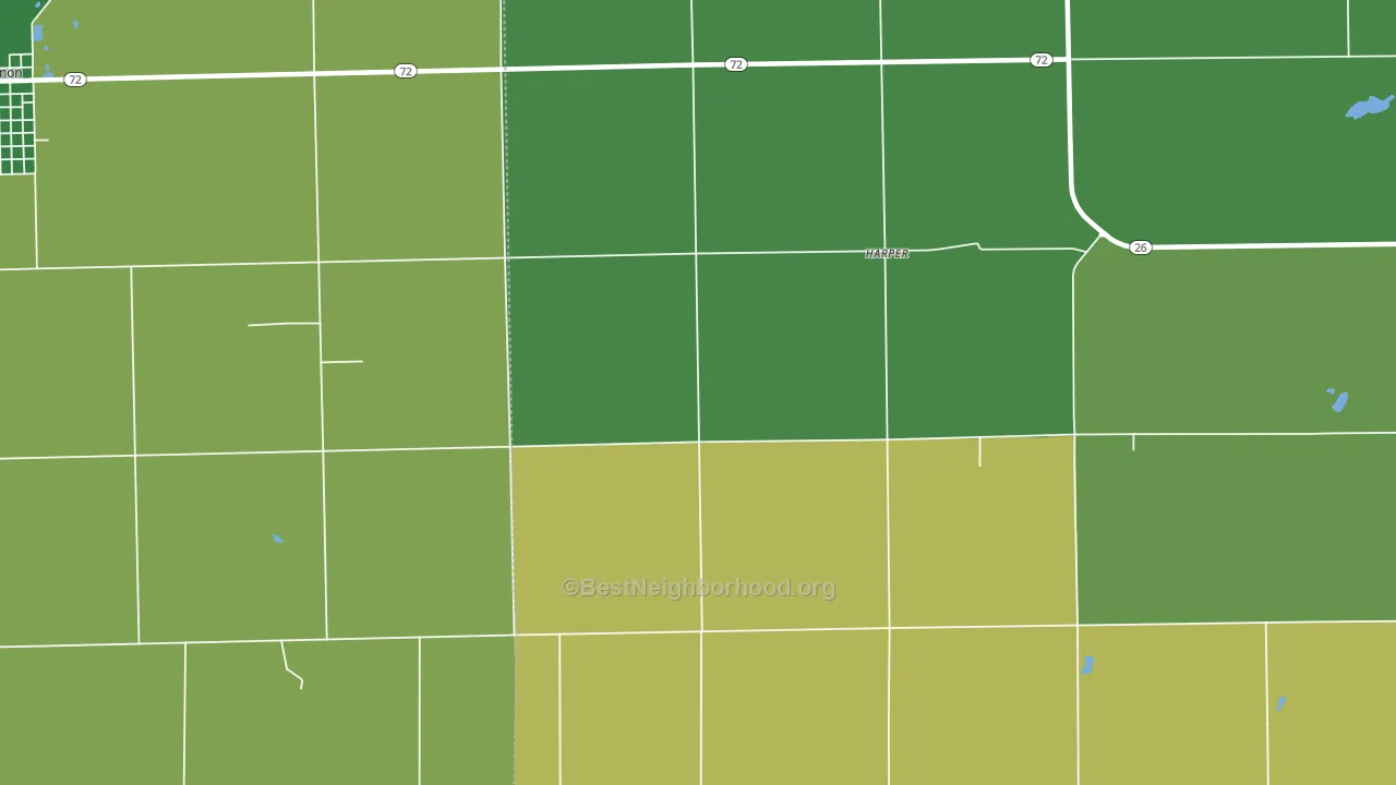 Harper, IL block-group voter-turnout map