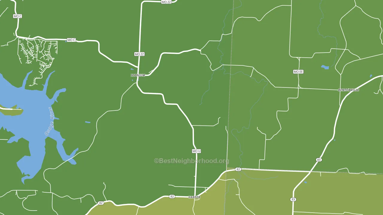 Harper, MO block-group voter-turnout map