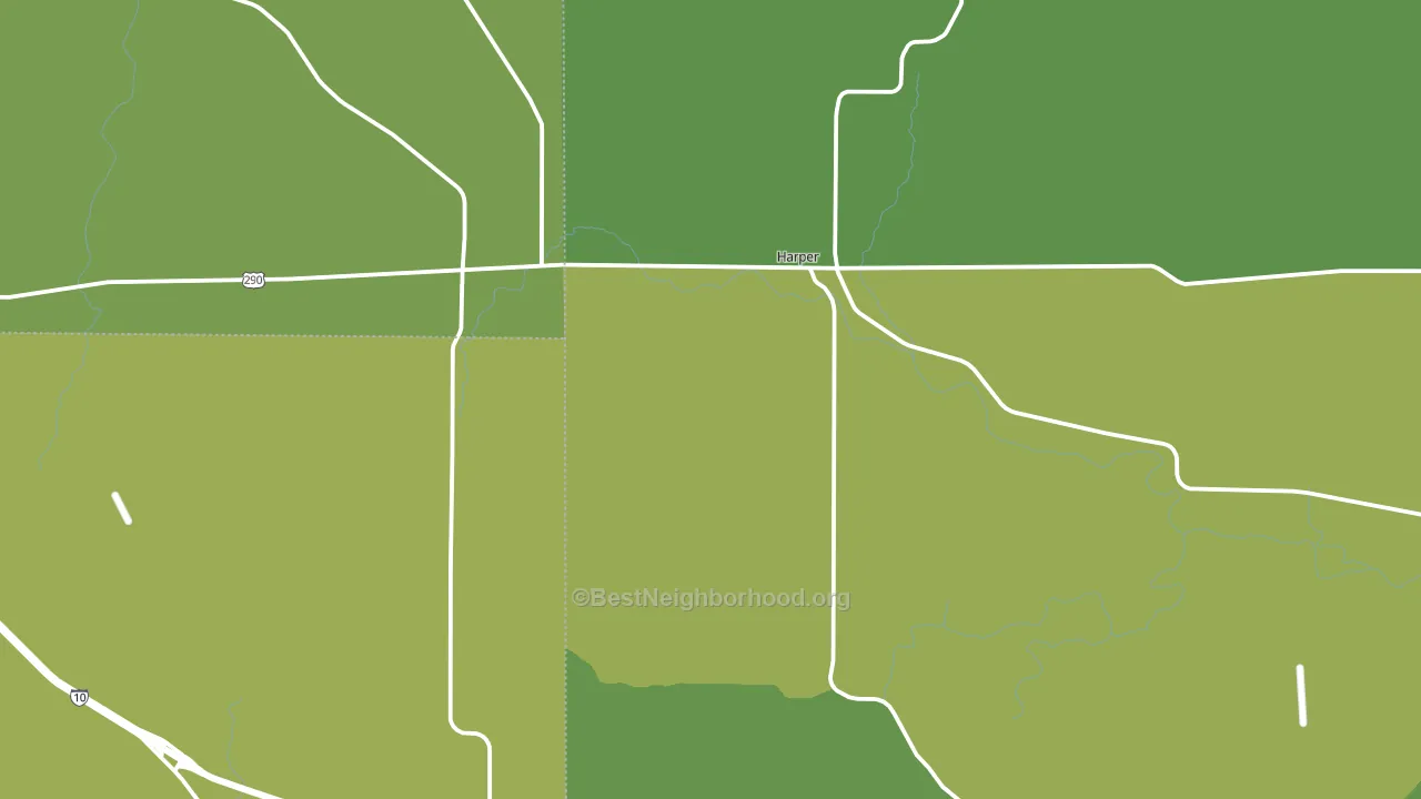 Harper, TX block-group voter-turnout map