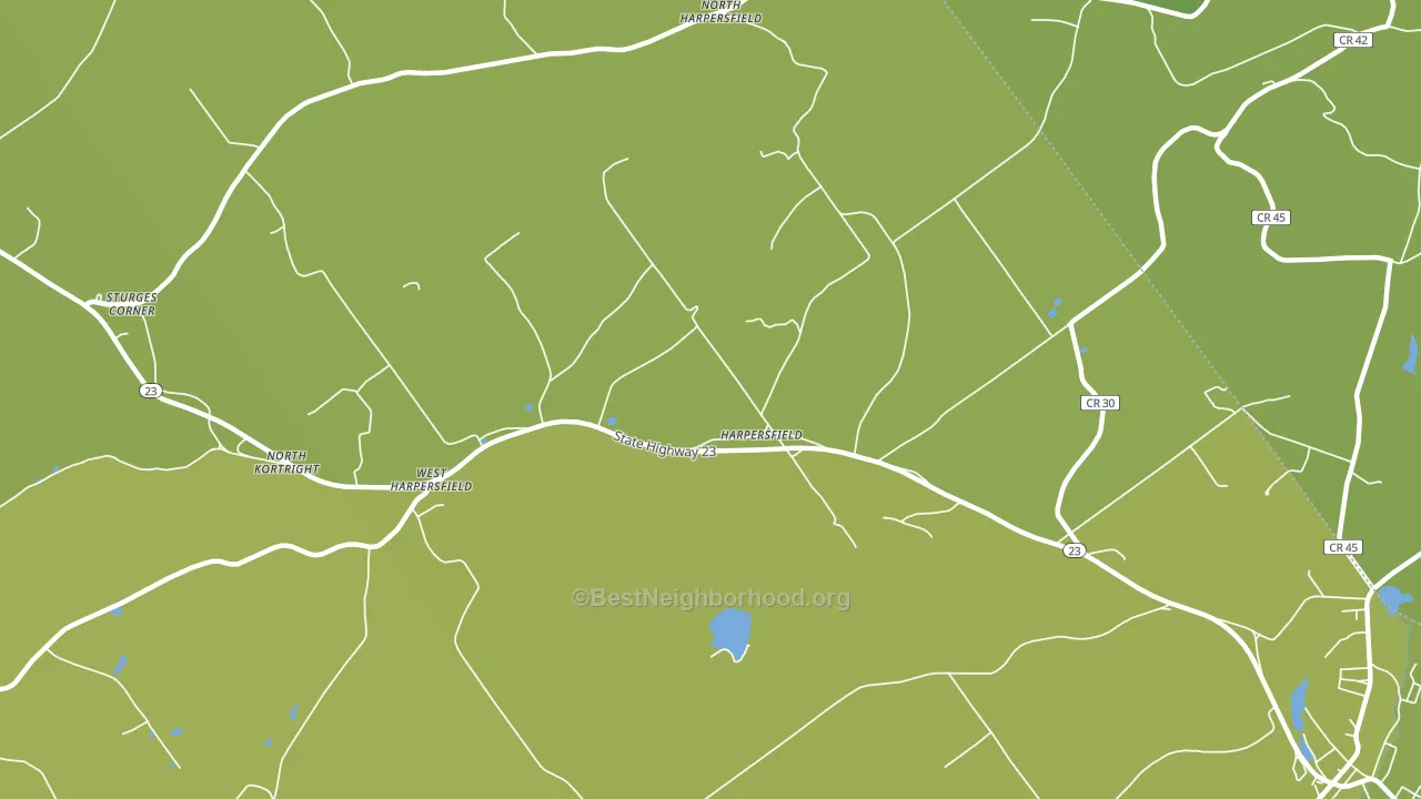 Harpersfield, NY block-group voter-turnout map