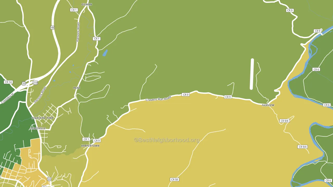 Harpertown, WV block-group voter-turnout map