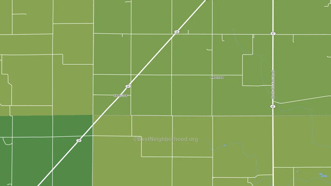 Harpster, IL block-group voter-turnout map